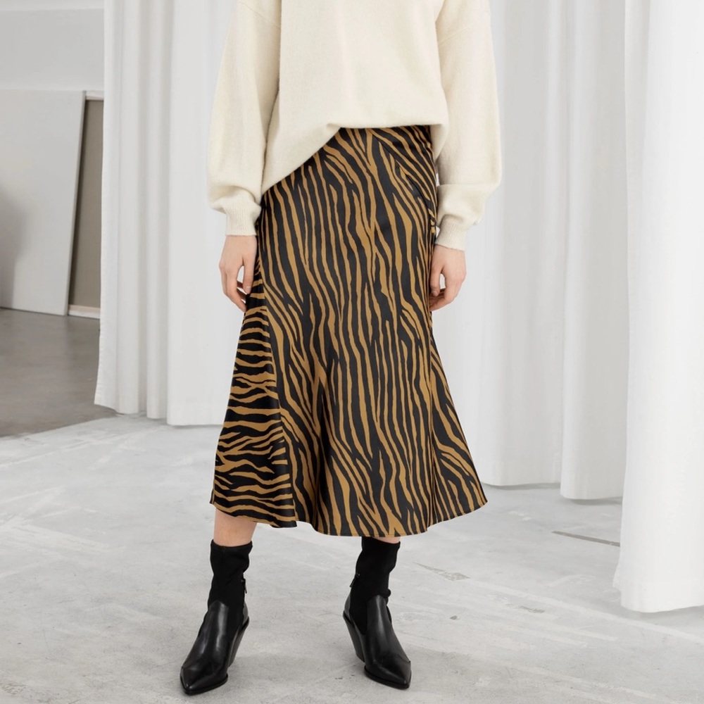 & Other Stories Satin Skirt